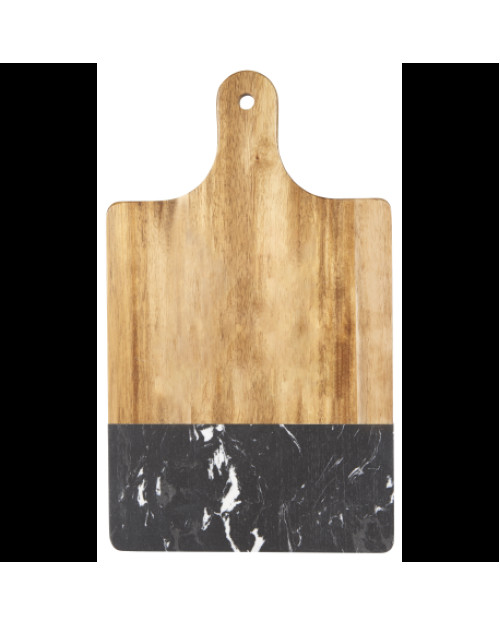 Black Marble and Wood Cutting Board