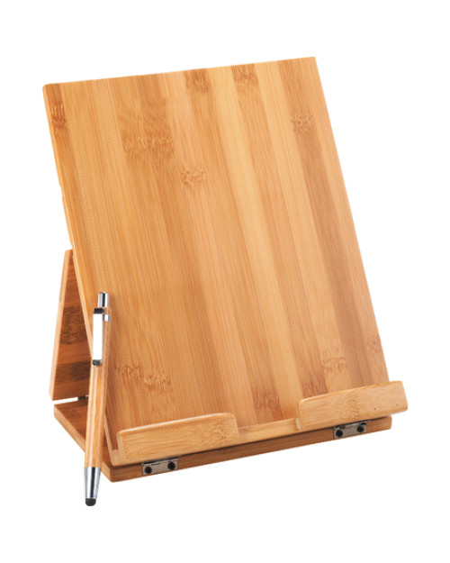 Tablet or Recipe Book Stand with Ballpoint Stylus