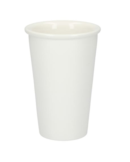 Dimple Double Wall Ceramic Cup 10oz