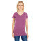 T-shirt pour femme à manches courtes et col en V à teinture Vintage de Threadfast