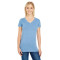 T-shirt pour femme à manches courtes et col en V à teinture Vintage de Threadfast