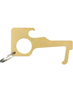 No Contact Keychain - Brass