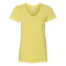 T-shirt de coton supérieur col en V pour femmes