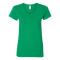 T-shirt de coton supérieur col en V pour femmes