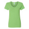 T-shirt de coton supérieur col en V pour femmes