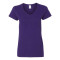 T-shirt de coton supérieur col en V pour femmes