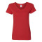 T-shirt de coton supérieur col en V pour femmes