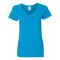 T-shirt de coton supérieur col en V pour femmes