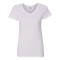 T-shirt de coton supérieur col en V pour femmes