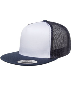 Adult Classic Trucker with White Front Panel Cap