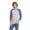 Unisex CVC 3/4 Sleeve Raglan Baseball T-Shirt