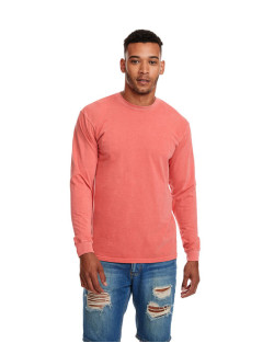 Adult Inspired Dye Long-Sleeve Crew with Pocket