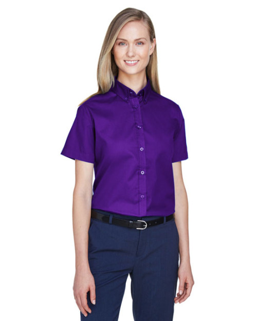 Chemises en twill pour femme Optimum de CORE365MC à manches courtes