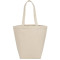 Fourre-tout d'épicerie en toile de coton à chevrons 7oz