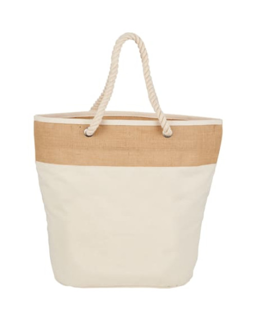 Fourre-tout en corde en toile de coton 12 oz Jute Accent Fourre-tout en corde en toile de coton 12 oz Jute Accent
