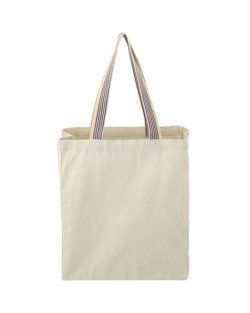 Fourre-tout en coton recyclé arc-en-ciel de 8 oz