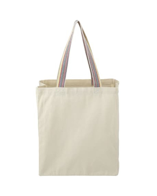 Fourre-tout en coton recyclé arc-en-ciel de 8 oz Fourre-tout en coton recyclé arc-en-ciel de 8 oz