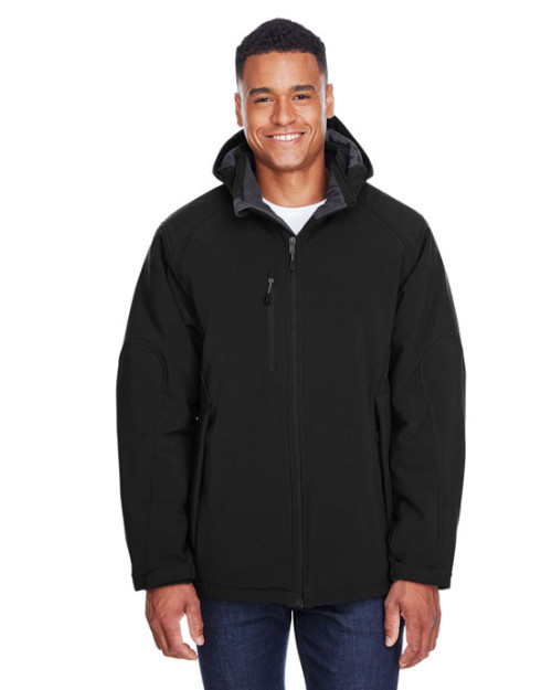 Manteau pour homme à extérieur doux de trois couches de molleton contrecollées Glacier de North EndMD avec capuchon amovible Manteau pour homme à extérieur doux de trois couches de molleton contrecollées Glacier de North EndMD avec capuchon amovible