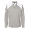 Textured Mixed Media Quarter-Zip Pullover