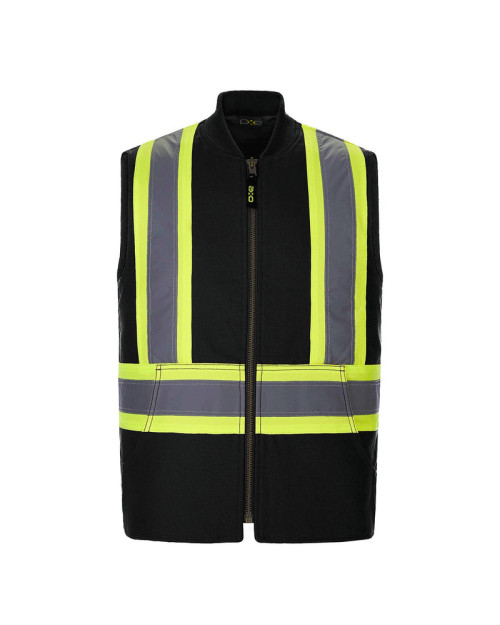 L01295 - Titan - Men's Hi-Vis Cotton Canvas Vest with Sherpa Lining
