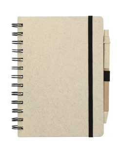 5" x 7" Wheat Straw Notebook With Pen