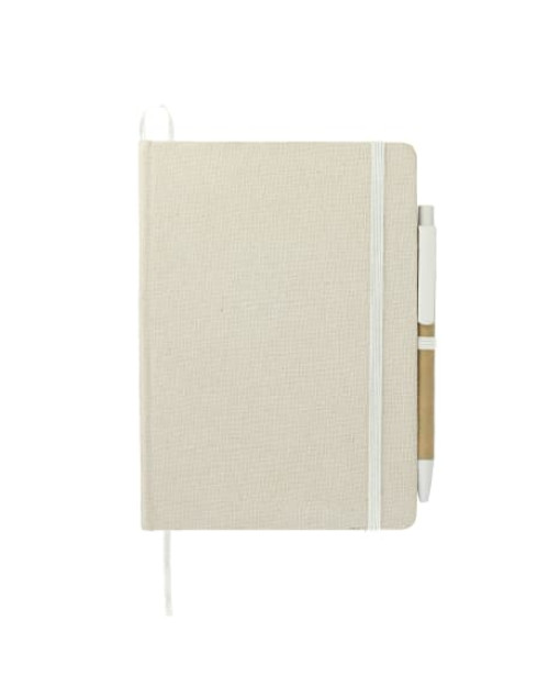 5" x 7" Organic Cotton Bound Notebook w/Pen