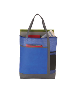 Chrome Non-Woven Zipper Convention Tote