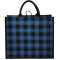 Buffalo Plaid Printed Jute Tote