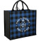 Buffalo Plaid Printed Jute Tote