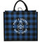 Buffalo Plaid Printed Jute Tote