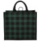 Buffalo Plaid Printed Jute Tote