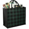 Buffalo Plaid Printed Jute Tote