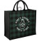 Buffalo Plaid Printed Jute Tote