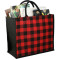 Buffalo Plaid Printed Jute Tote