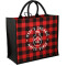 Buffalo Plaid Printed Jute Tote