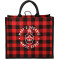 Buffalo Plaid Printed Jute Tote