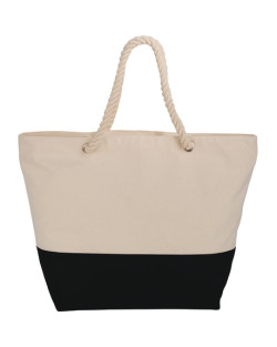 Zippered 12oz Cotton Canvas Rope Tote