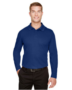 CrownLux Performance™ Men's Tall Plaited Long Sleeve Polo