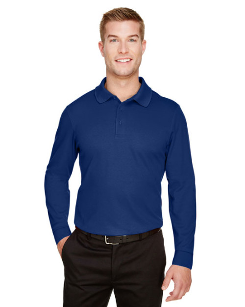 Devon & JonesMD Performance CrownLuxMC Polo tressé pour homme de taille longue à manches longues Devon & JonesMD Performance CrownLuxMC Polo tressé pour homme de taille longue à manches longues