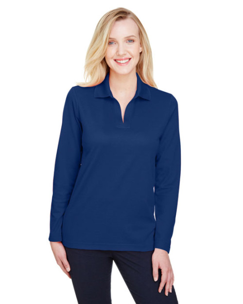 Devon & JonesMD Performance CrownLuxMC Polo tressé pour femme à manches longues Devon & JonesMD Performance CrownLuxMC Polo tressé pour femme à manches longues