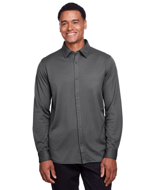 Performance CrownLux Chemise tressée à col boutonné pour homme Performance CrownLux Chemise tressée à col boutonné pour homme
