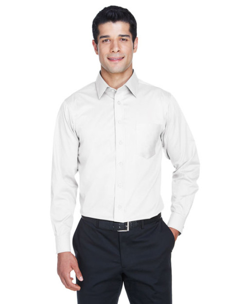 Chemise unie pour homme de taille longue en twill extensible Collection CrownMC de Devon & Jones Chemise unie pour homme de taille longue en twill extensible Collection CrownMC de Devon & Jones