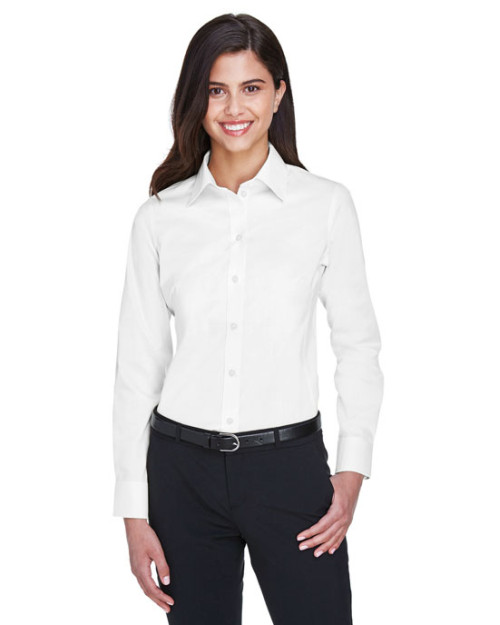 Chemise unie pour femme en twill extensible Collection CrownMC de Devon & Jones Chemise unie pour femme en twill extensible Collection CrownMC de Devon & Jones