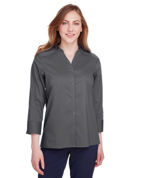 Ladies' Crown Collection™ Stretch Broadcloth 3/4 Sleeve Blouse Ladies' Crown Collection™ Stretch Broadcloth 3/4 Sleeve Blouse