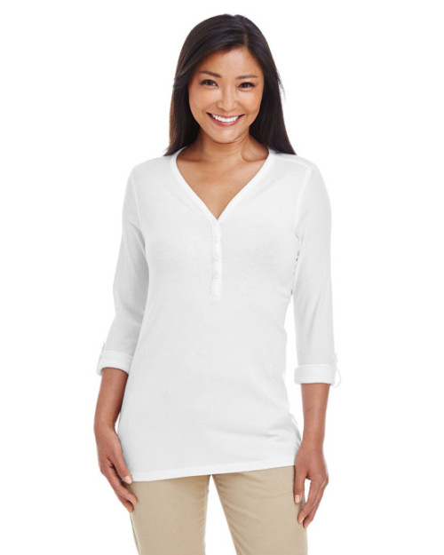 Haut pour femme Perfect FitMC à manches convertibles et encolure en Y de Devon & Jones Haut pour femme Perfect FitMC à manches convertibles et encolure en Y de Devon & Jones
