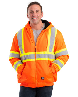 Men's Safety Tall Striped Therman Lined Sweatshirt
