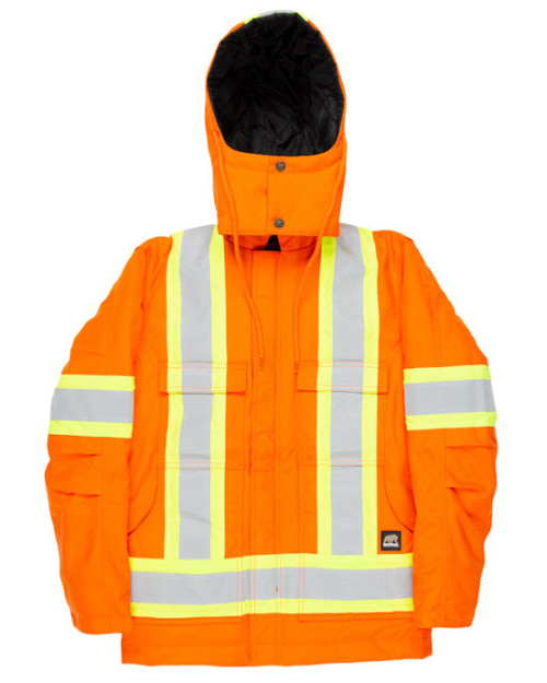Men's Tall Safety Striped Arctic Insulated Chore Coat