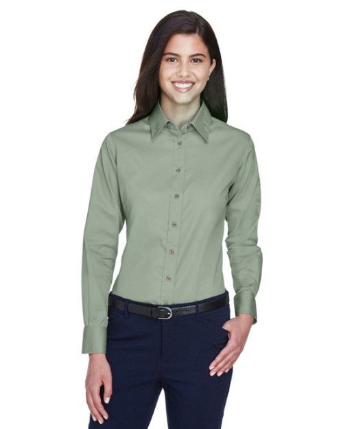 Ladies' Easy Blend™ Long-Sleeve Twill Shirt with Stain-Release Ladies' Easy Blend™ Long-Sleeve Twill Shirt with Stain-Release