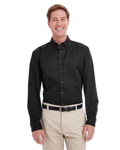 Chemise en sergé pour homme de taille longue à manches longues Foundation 100 % coton avec TéflonMC d'HarritonMD Chemise en sergé pour homme de taille longue à manches longues Foundation 100 % coton avec TéflonMC d'HarritonMD