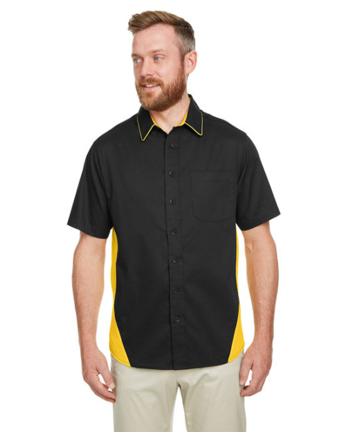 Flash IL - Chemise à manches courtes pour homme de taille longue à blocs de couleur Flash IL - Chemise à manches courtes pour homme de taille longue à blocs de couleur